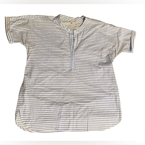 J. Crew Blue & White Striped Top - Picture 1 of 5